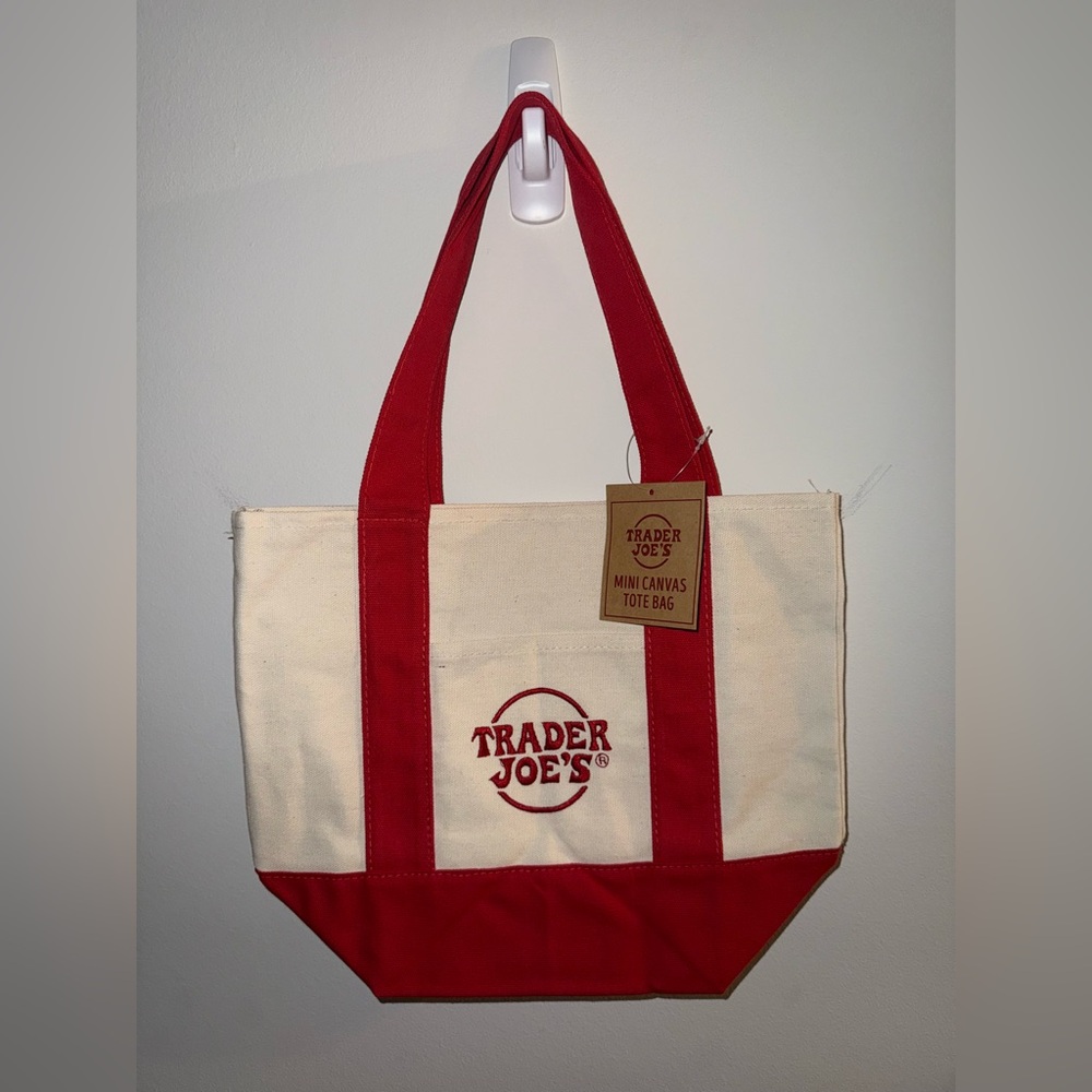 TRADER JOE’S Mini Canvas Tote Bag NWT